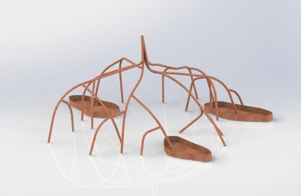 99 Structural Engineers 01 Rob Olins Grow2Know Sculpture Kensington and Chelsea 0a6 z2f Concept sculpture of Hands Off Mangrove by Rob Olins for Grow2Know
